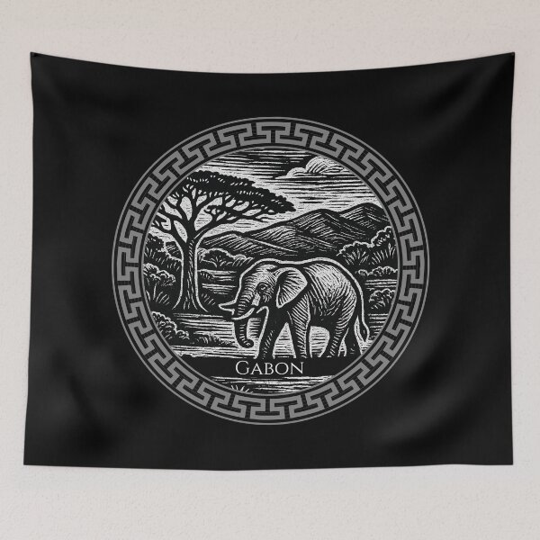 Item preview, Gabon Vintage Woodcut Art designed and sold by Thistle-TShop.