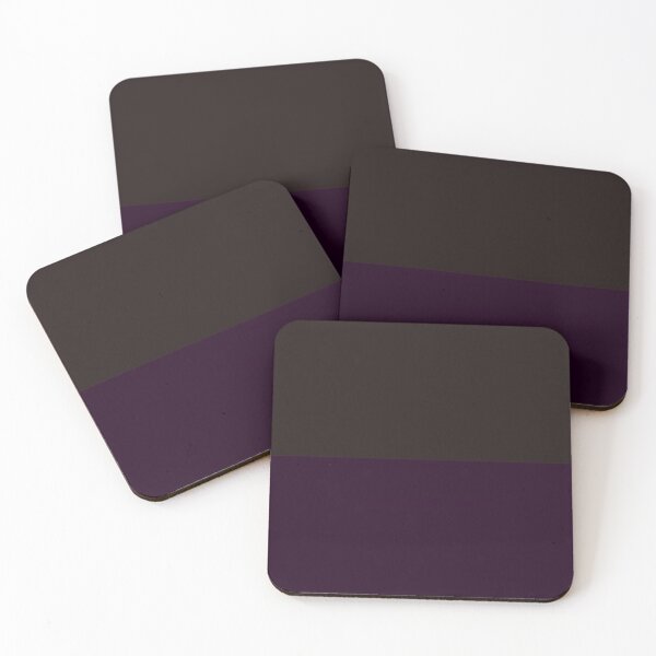Item preview, Minimalist Dark Espresso and Deep Plum Purple Color Block designed and sold by pluielegere.