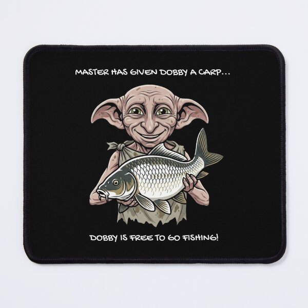 Item preview, Master Has Given Dobby A Carp - Funny Wizard Fishing Parody designed and sold by GeekAnglerStore.