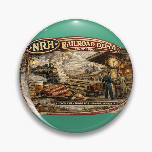 Item preview, Vintage US Railway Station Sign designed and sold by Normandy Road Heritage.