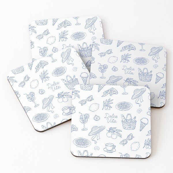 Item preview, Dolce Vita Italian Line Art Pattern designed and sold by jianina-alondra.