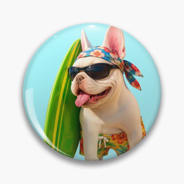 Item preview, French Bulldog ‘SURFING DUDE’ designed and sold by SmARTNiki.