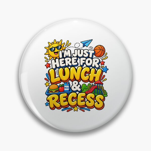 Item preview, I'm Just Here for Lunch and Recess Funny First Day of School Classroom Humor Kids Back to School  designed and sold by Teeture.