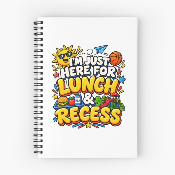 Item preview, I'm Just Here for Lunch and Recess Funny First Day of School Classroom Humor Kids Back to School  designed and sold by Teeture.
