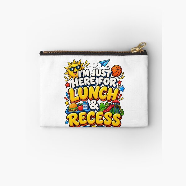 Item preview, I'm Just Here for Lunch and Recess Funny First Day of School Classroom Humor Kids Back to School  designed and sold by Teeture.