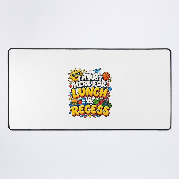 Item preview, I'm Just Here for Lunch and Recess Funny First Day of School Classroom Humor Kids Back to School designed and sold by Teeture.