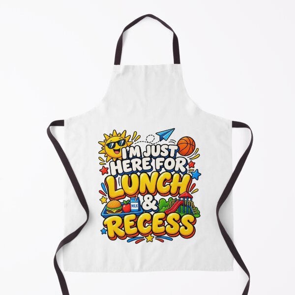 Item preview, I'm Just Here for Lunch and Recess Funny First Day of School Classroom Humor Kids Back to School designed and sold by Teeture.