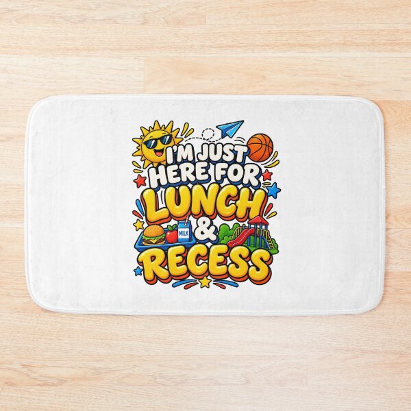 Item preview, I'm Just Here for Lunch and Recess Funny First Day of School Classroom Humor Kids Back to School  designed and sold by Teeture.