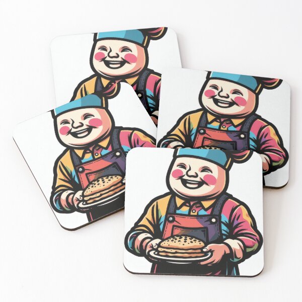 Item preview, A cheerful cook holds a freshly baked loaf of bread. designed and sold by Mianku | Für das Leben.