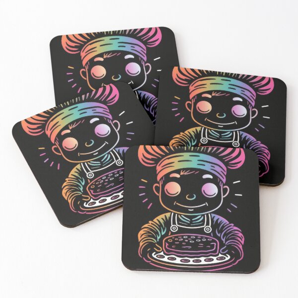Item preview, A colorful chef proudly displays his delicious creation. designed and sold by Mianku | Für das Leben.