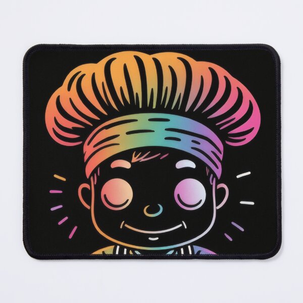 Item preview, A colorful chef proudly displays his delicious creation. designed and sold by Mianku | Für das Leben.