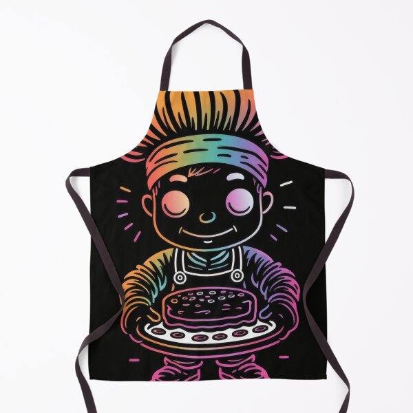 Item preview, A colorful chef proudly displays his delicious creation. designed and sold by Mianku | Für das Leben.