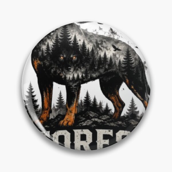 Item preview, Forest Guardian Keep Out Rottweiler Wolf Double Exposure designed and sold by KnrNazimTHRE4DS.