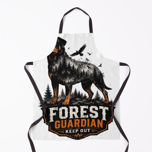 Item preview, Forest Guardian Keep Out Rottweiler Wolf Double Exposure designed and sold by KnrNazimTHRE4DS.