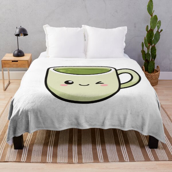 Item preview, Kawaii Winking Matcha Green Tea Cup designed and sold by VectorForge Studio.
