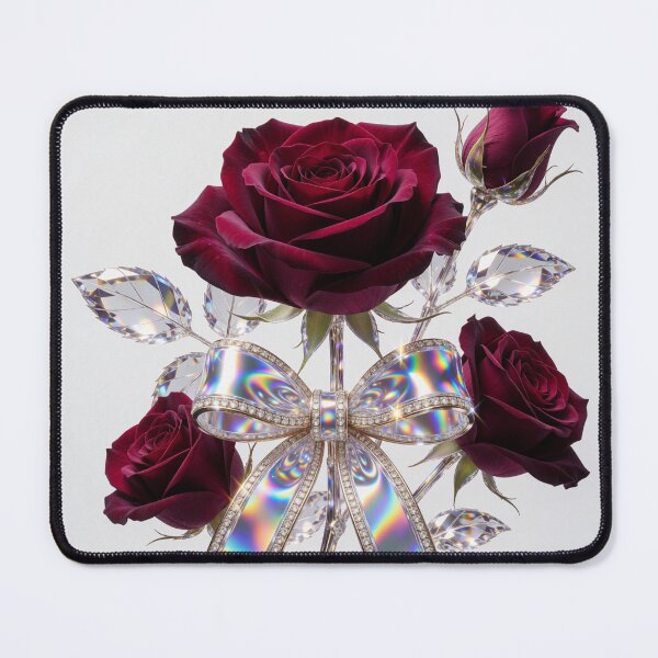 Item preview, Burgundy Roses with Holographic Bow designed and sold by CooksCreators.