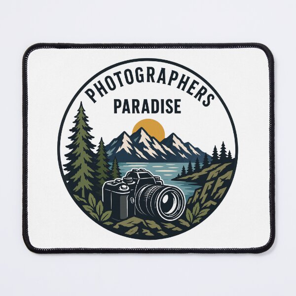 Item preview, Photographers Paradise - Vintage Outdoor Mountain Camera Badge designed and sold by TontikDesign.