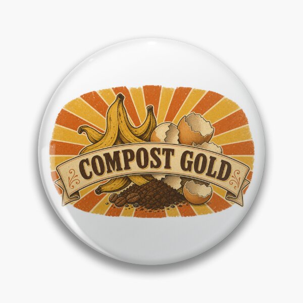 Item preview, Compost Gold Shirt, Vintage Label Style Composting T-Shirt, Retro Sunburst Garden Gift Tee, Funny Compost Scraps Graphic Shirt designed and sold by TshirtsLabs.