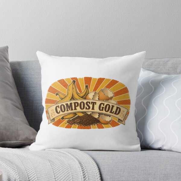 Item preview, Compost Gold Shirt, Vintage Label Style Composting T-Shirt, Retro Sunburst Garden Gift Tee, Funny Compost Scraps Graphic Shirt designed and sold by TshirtsLabs.