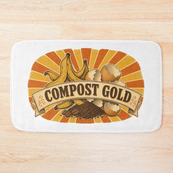 Item preview, Compost Gold Shirt, Vintage Label Style Composting T-Shirt, Retro Sunburst Garden Gift Tee, Funny Compost Scraps Graphic Shirt designed and sold by TshirtsLabs.