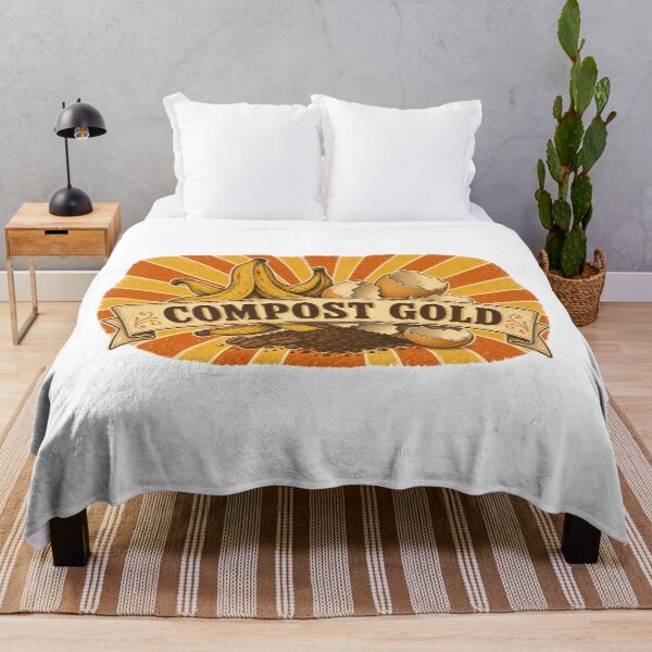 Item preview, Compost Gold Shirt, Vintage Label Style Composting T-Shirt, Retro Sunburst Garden Gift Tee, Funny Compost Scraps Graphic Shirt designed and sold by TshirtsLabs.