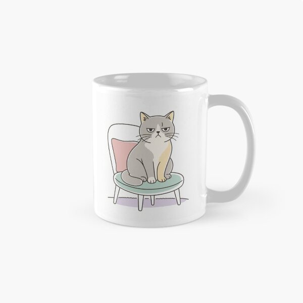 Item preview, Grumpy Cat sitting on a chair designed and sold by OnDutyDesigns.