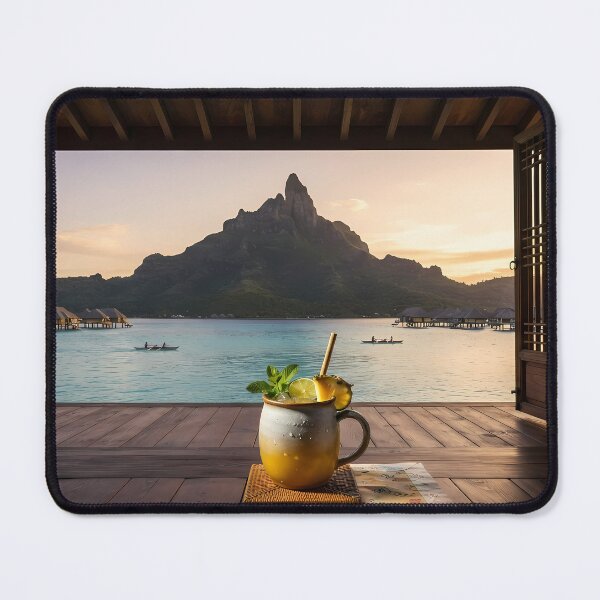 Item preview, Hanok Window to the World: Bora Bora Mount Otemanu Lagoon & Sunset | Fine Art Print designed and sold by SOOstudio73.