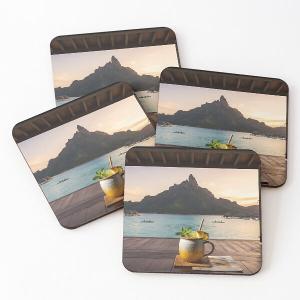 Item preview, Hanok Window to the World: Bora Bora Mount Otemanu Lagoon & Sunset | Fine Art Print designed and sold by SOOstudio73.