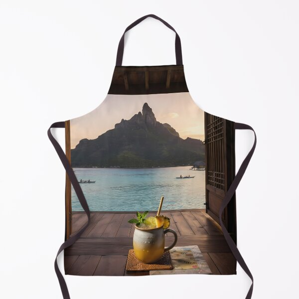 Item preview, Hanok Window to the World: Bora Bora Mount Otemanu Lagoon & Sunset | Fine Art Print designed and sold by SOOstudio73.