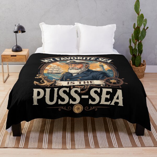 Item preview, My Favorite Sea Is The Puss Sea Nautical Captain Humor designed and sold by yoddel.