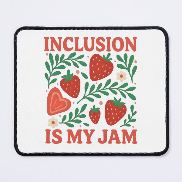 Item preview, Inclusion Is My Jam Shirt, Strawberry Graphic Tee, Inclusive Positive Message Design, Cute Fruit Lover Gift, Whimsical Summer Aesthetic designed and sold by Zumbiavia.