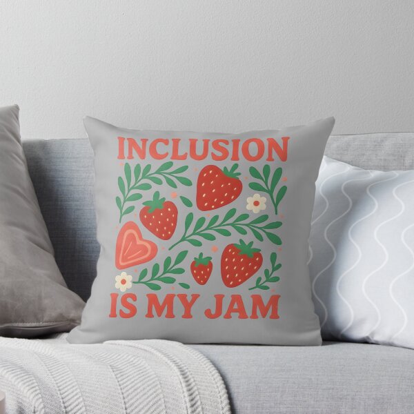 Item preview, Inclusion Is My Jam Shirt, Strawberry Graphic Tee, Inclusive Positive Message Design, Cute Fruit Lover Gift, Whimsical Summer Aesthetic designed and sold by Zumbiavia.