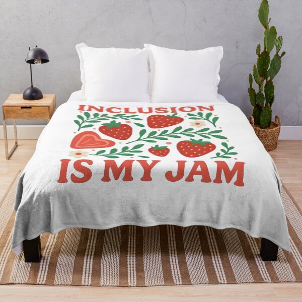 Item preview, Inclusion Is My Jam Shirt, Strawberry Graphic Tee, Inclusive Positive Message Design, Cute Fruit Lover Gift, Whimsical Summer Aesthetic designed and sold by Zumbiavia.