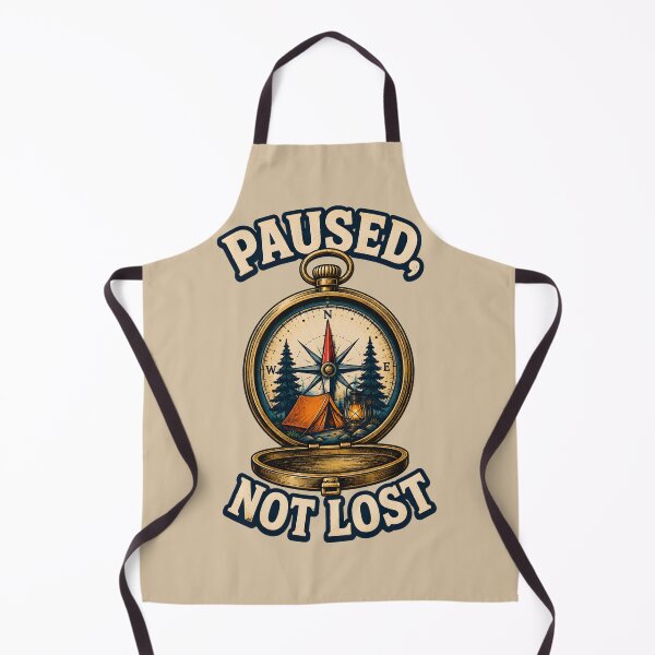 Item preview, Paused, Not Lost – Vintage Compass Camping Adventure Design designed and sold by VioVibe.