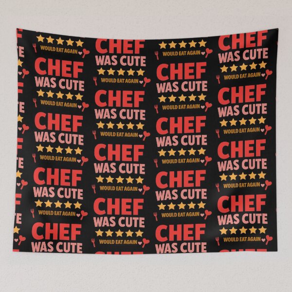 Item preview, Chef Was Cute Would Eat Again Funny Restaurant Review designed and sold by TeeTimeTreasure.