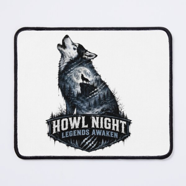 Item preview, Howl Night Legends Awaken Wolf Husky Howling Moon Forest designed and sold by KnrNazimTHRE4DS.