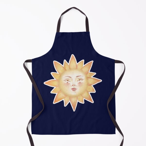 Item preview, Celestial Sun Art – Gold Vintage Sun Face on Navy Blue designed and sold by simh.