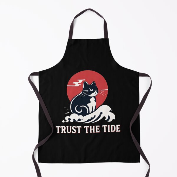 Item preview, Trust the Tide – Japanese Cat and Ocean Wave designed and sold by Mavriboy.