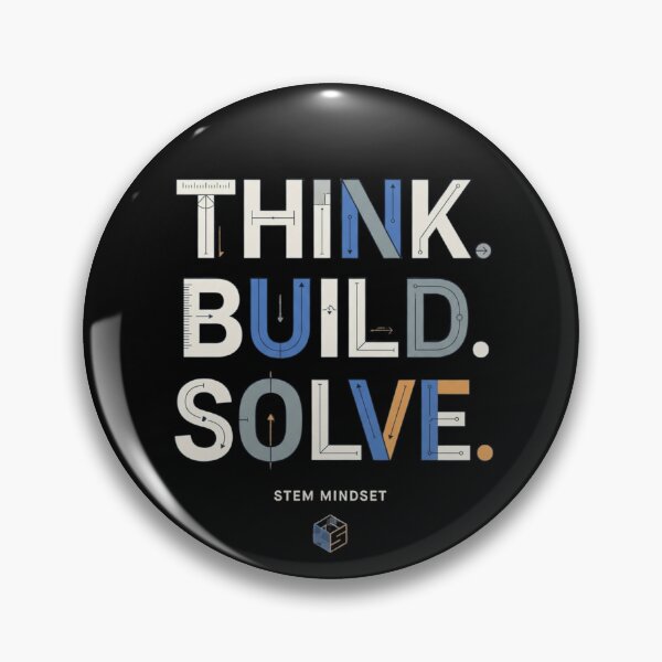 Item preview, Think Build Solve | Premium STEM Engineering Typography designed and sold by Amr Darwish Graphic designer.