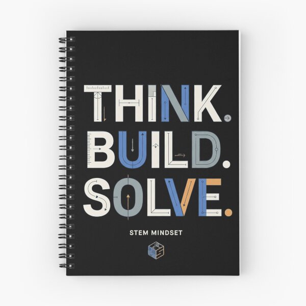 Item preview, Think Build Solve | Premium STEM Engineering Typography designed and sold by Amr Darwish Graphic designer.