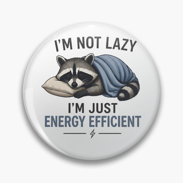 Item preview, I'm Not Lazy I'm Just Energy Efficient Shirt, Funny Raccoon Graphic Tee, Lazy Animal Humor Gift, Cute Cozy Introvert Design designed and sold by Catspeachy.