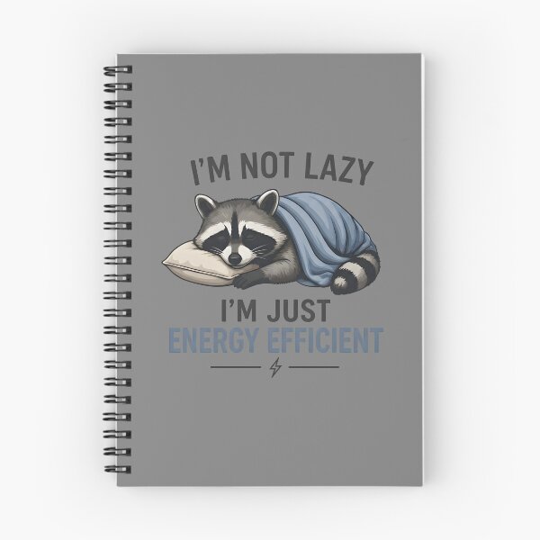 Item preview, I'm Not Lazy I'm Just Energy Efficient Shirt, Funny Raccoon Graphic Tee, Lazy Animal Humor Gift, Cute Cozy Introvert Design designed and sold by Catspeachy.