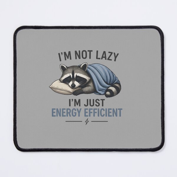 Item preview, I'm Not Lazy I'm Just Energy Efficient Shirt, Funny Raccoon Graphic Tee, Lazy Animal Humor Gift, Cute Cozy Introvert Design designed and sold by Catspeachy.