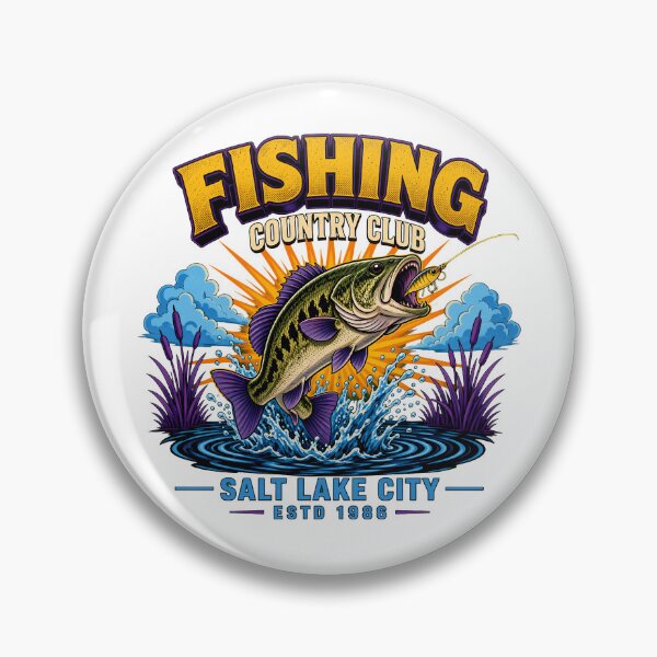Item preview, Fishing Country Club Bass Leap Graphic designed and sold by TshirtsOnline-.