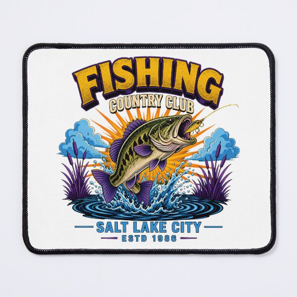Item preview, Fishing Country Club Bass Leap Graphic designed and sold by TshirtsOnline-.