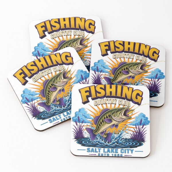 Item preview, Fishing Country Club Bass Leap Graphic designed and sold by TshirtsOnline-.