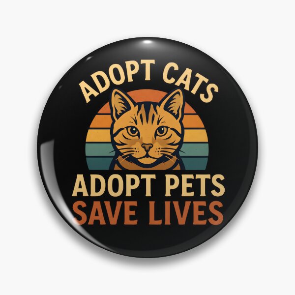 Item preview, Adopt Cats Adopt Pets Save Lives Animal Rescue Retro Tabby Cat Sunset designed and sold by Photo-Sphere101.