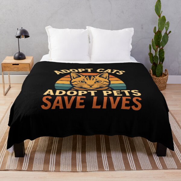 Item preview, Adopt Cats Adopt Pets Save Lives Animal Rescue Retro Tabby Cat Sunset designed and sold by Photo-Sphere101.