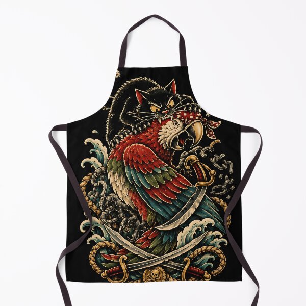 Item preview, Pirate Parrot Adventure Vintage Tattoo Style designed and sold by JasKei-Designs.