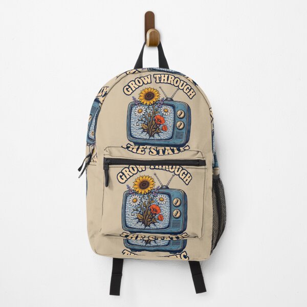 Item preview, Grow Through the Static – Retro TV Floral Growth Design designed and sold by VioVibe.